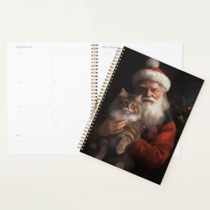 Maine Coon mit Weihnachten Planer
