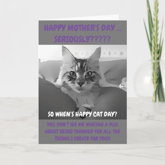 Maine Coon Mother's Day Karte (Vorderseite)
