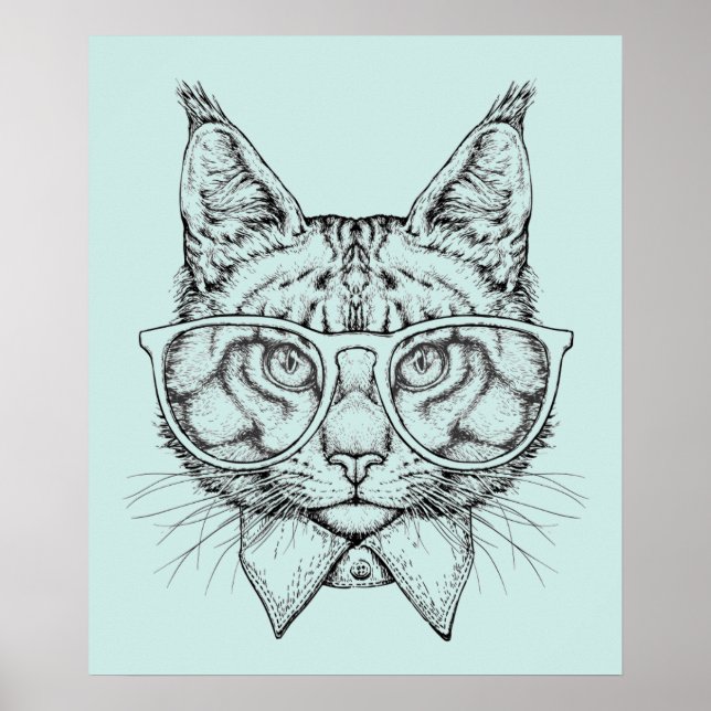 Maine Coon Portrait Poster (Vorne)