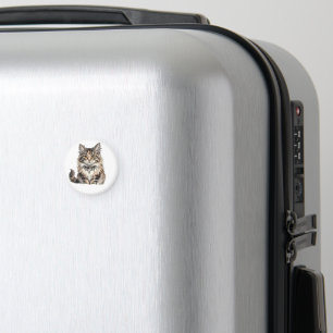 Maine Coon Punk Katze Rund Magnet