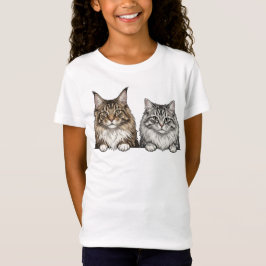 Maine Coon & Silver Tabby für Katzenmamas  T-Shirt