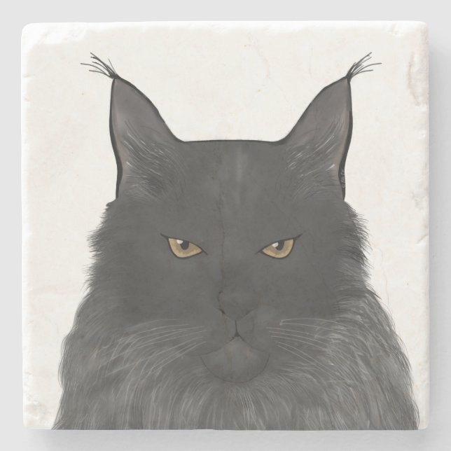 Maine Coon Stone Untersetzer (Vorderseite)