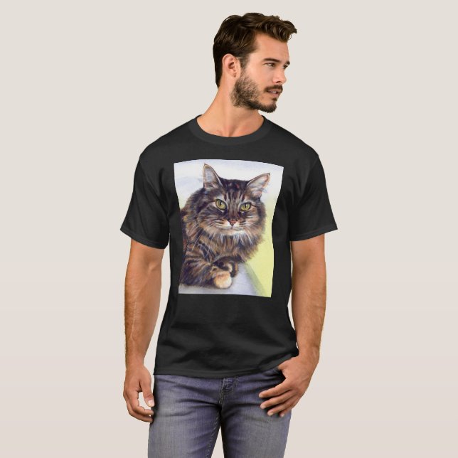 Maine Coon T Shirt - Geschenk für Katzen Liebhaber (Vorne ganz)