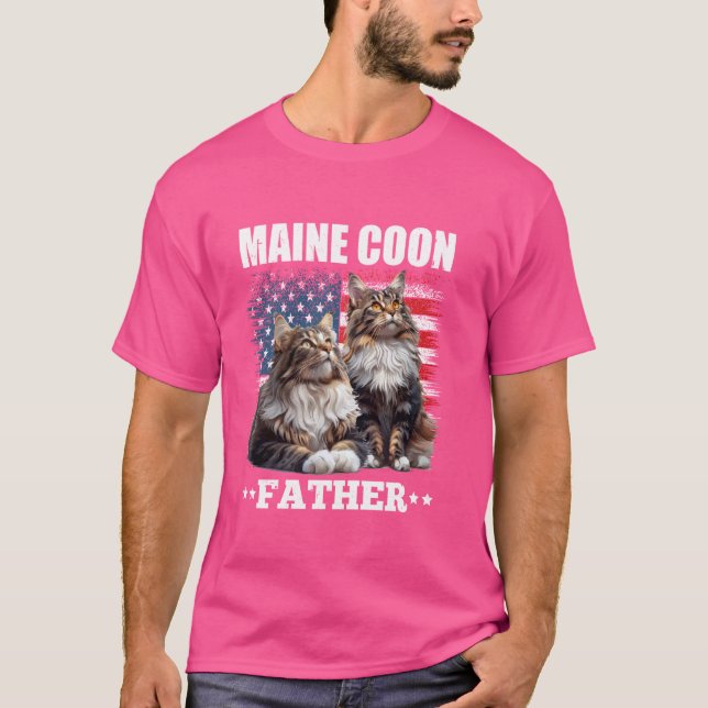 MAINE COON VATER America Maine Coon Eigentümer USA T-Shirt (Vorderseite)