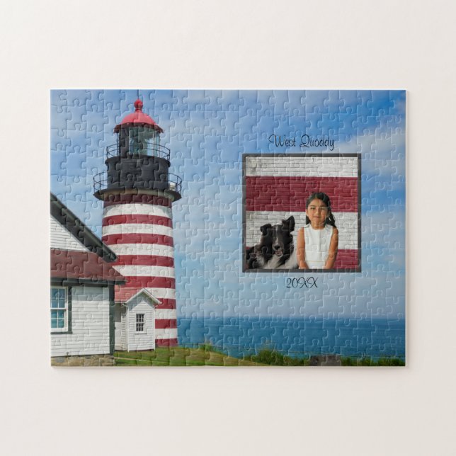 Maine Custom Foto West Quoddy Lighthouse (Horizontal)