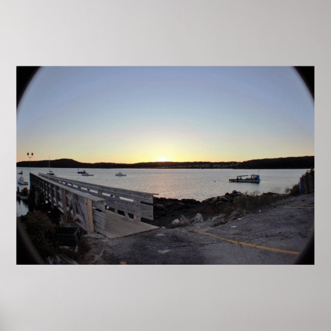 Maine Dock Sunset Poster (Vorne)