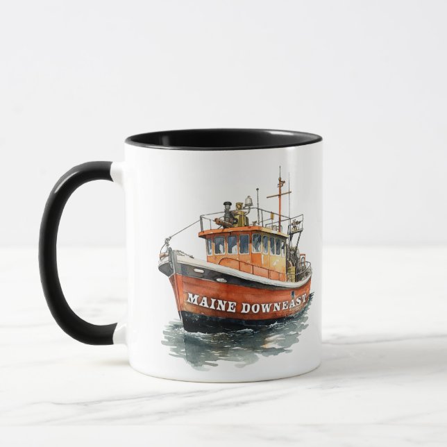 Maine-Downeast-Boot-Fischerei Tasse (Links)