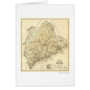 Maine-Eisenbahn-Karte 1899
