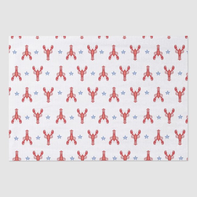 Maine Event Lobster Preppy Seaside Coastes Seidenpapier (Vorderseite)