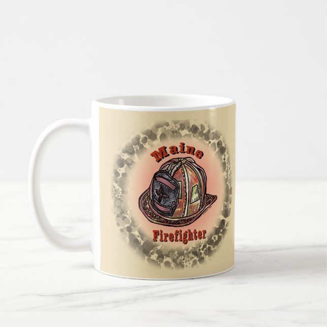 Maine Firefighter-Tasse Kaffeetasse (Links)