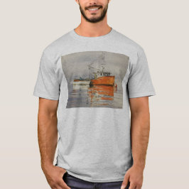 Maine Fischerboot Orange T - Shirt