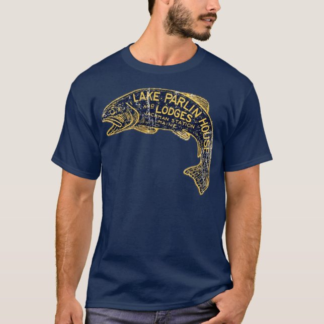 Maine Fishing T - Shirt - Lake Parlin Lodge Jackma (Vorderseite)
