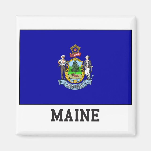 Maine Flag Magnet (Vorne)