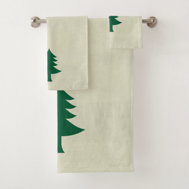 Maine-Flagge 1901 Badhandtuch Set (Insitu)