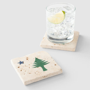 Maine-Flagge 1901 Steinuntersetzer