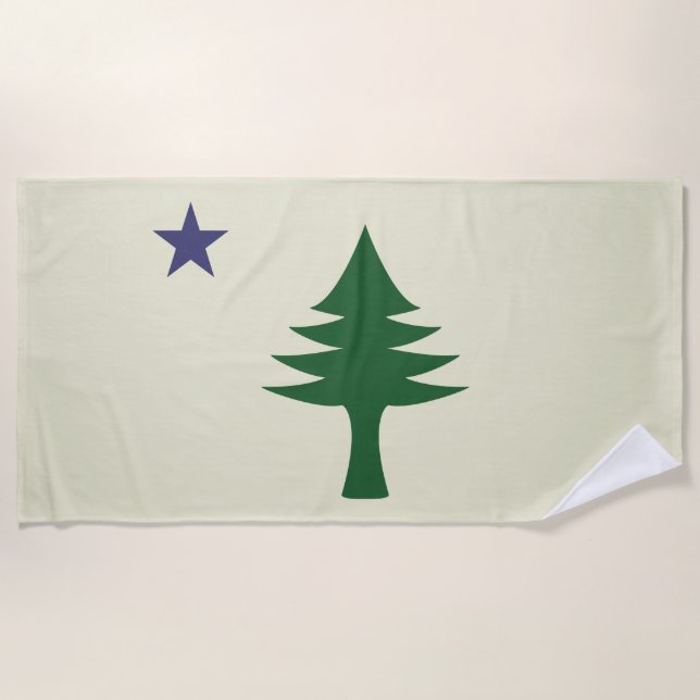 Maine-Flagge 1901 Strandtuch (Vorderseite)
