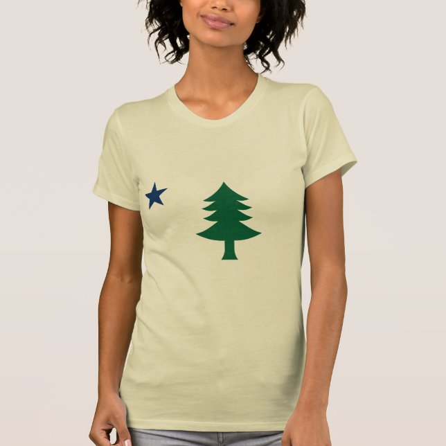 Maine-Flagge 1901 T-Shirt (Vorderseite)