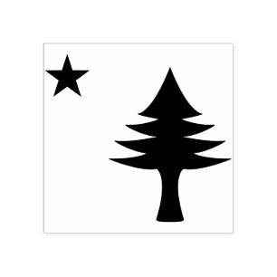 Maine-Flagge von 1901 Gummistempel