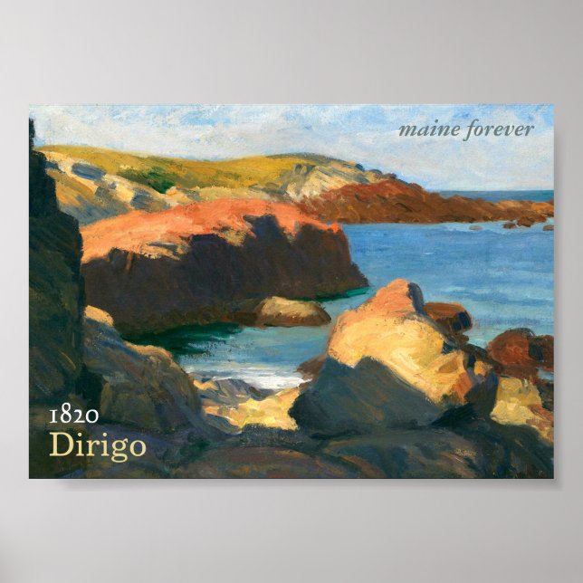 Maine Forever Biennale Briefmarke Kunst Poster (Vorne)