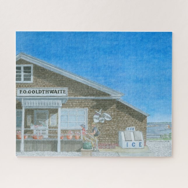 Maine General Store Watercolor 520 pc Puzzle (Horizontal)