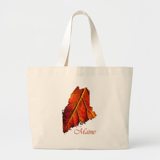 Maine Gift Bags | Maine Foliage Foto Geschenke Jumbo Stoffbeutel (Vorne)