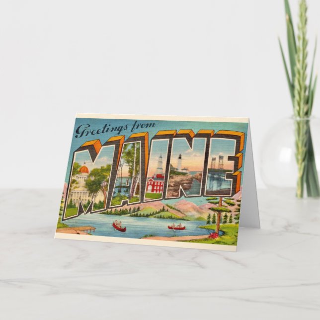 Maine Gruß Karte (Vorderseite)