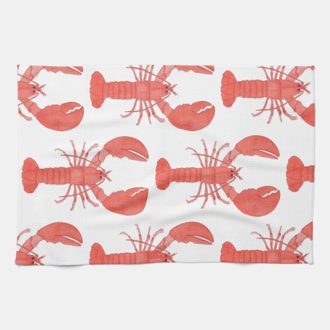 Maine homard Kitchen thé Serviettes (Horizontal)
