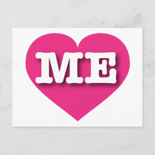 Maine Hot Pink Heart - I Liebe ME Postkarte