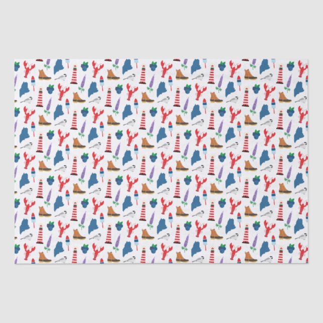 Maine-Icons Seidenpapier (Vorderseite)