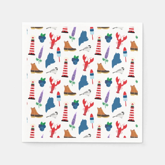 Maine-Icons Serviette (Vorderseite)