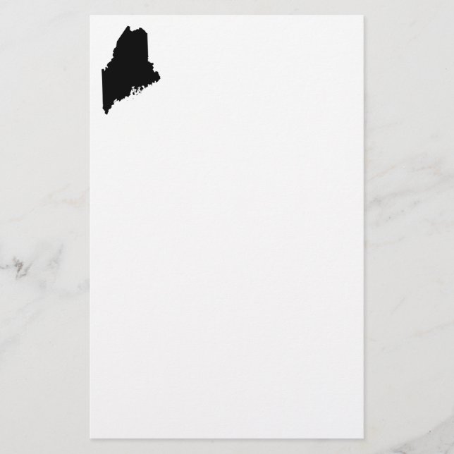 Maine in Schwarz und Weiß Briefpapier (Vorderseite)
