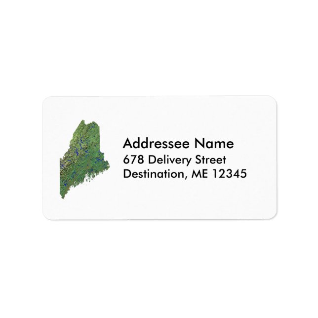 Maine-Karte-Adressetikett Adressaufkleber (Vorne)