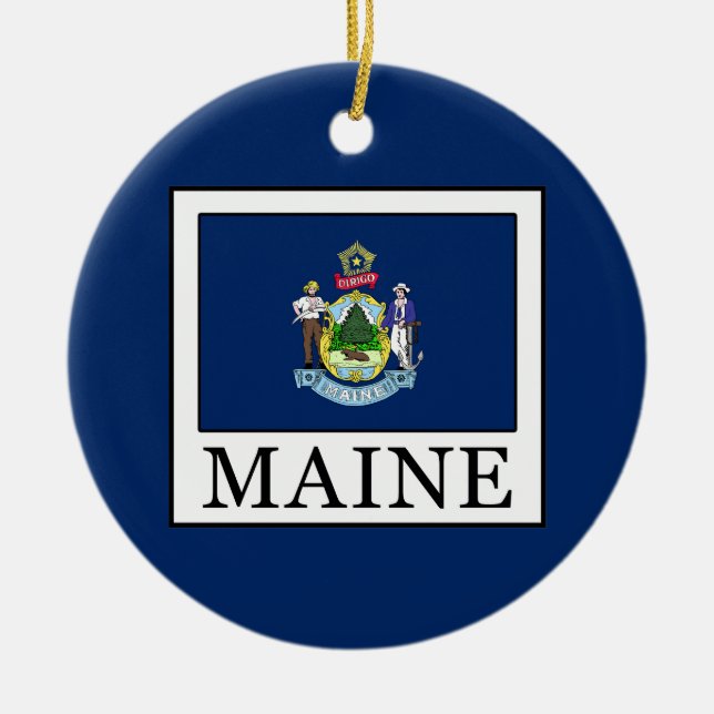 Maine Keramik Ornament (Vorne)