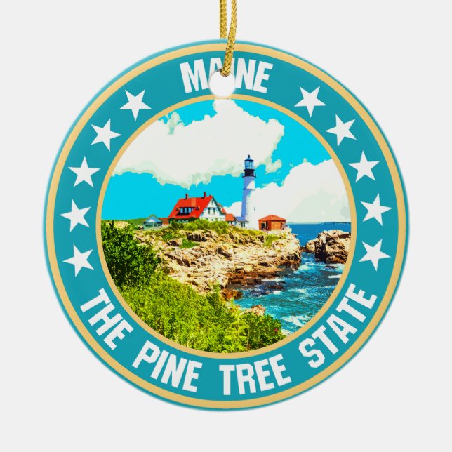 Maine Keramik Ornament (Vorne)