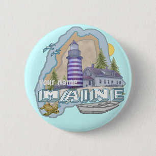 Maine Leuchtturm Pin-Button Button