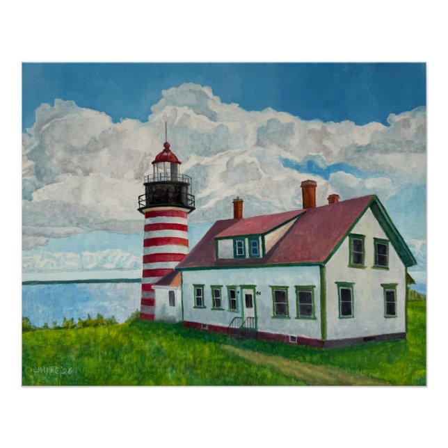 Maine-Leuchtturm Poster (Vorderseite)