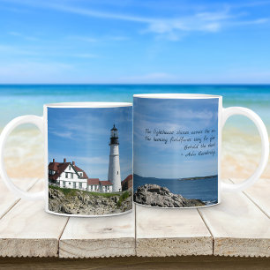 Maine Lighthouse Portland Head mit Verse Kaffeetasse