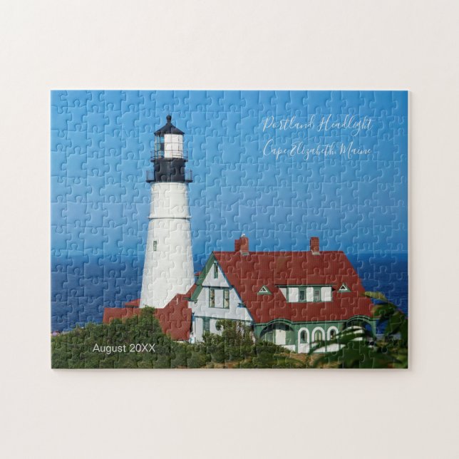 Maine Lighthouse Portland Scheinwerfer Datum besuc (Horizontal)