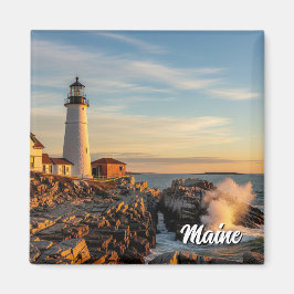Maine Lighthouse Travel Magnet