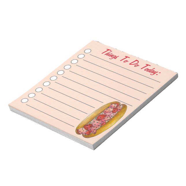 Maine Lobster Roll Sandwich Dinge zu tun heute Notizblock (Rotiert)