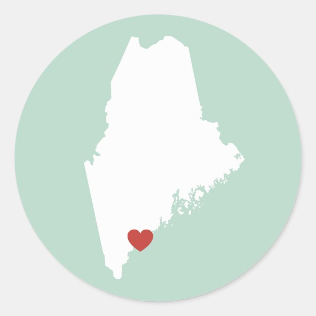 Maine Love - Autocollant personnalisable (Devant)
