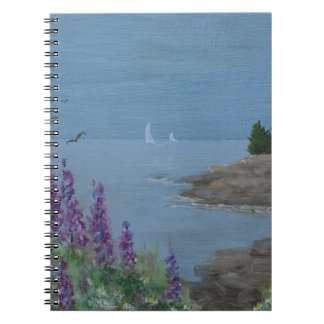 Maine Lupins Spiral Foto Notebook Notizblock