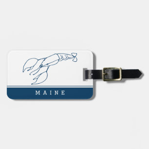 Maine - Minimal Blue Lobster - Custom Gepäckanhänger