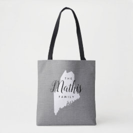 Maine Monogram Staat Tote Bag Tasche