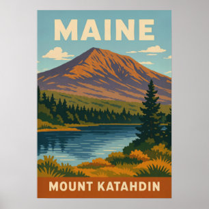 Maine Mount Katahdin V01 Poster