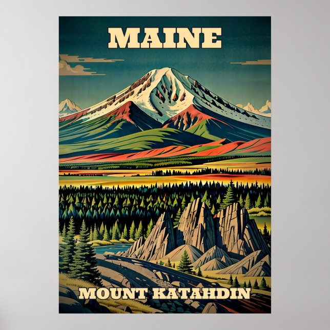 Maine Mount Katahdin V02 Poster (Vorne)