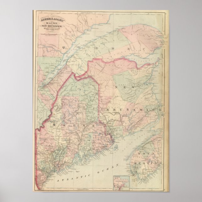 Maine, New Brunswick Poster (Vorne)