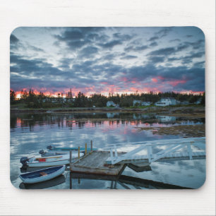 Maine, Newagen, Sonnenuntergang Hafen 2 2 Mousepad