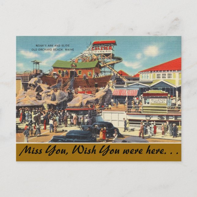 Maine, Noah's Ark, Old Orchard Beach Postkarte (Vorderseite)