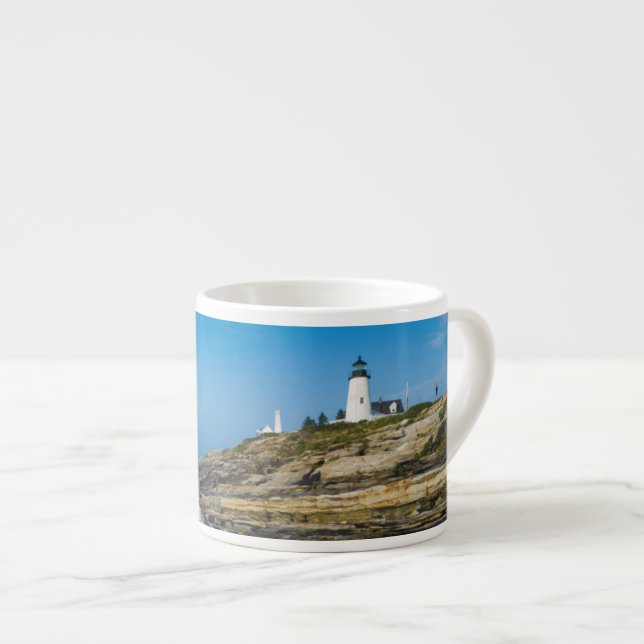 Maine, Pemaquid Point, Pemaquid Point Lighthouse Espressotasse (Vorderseite Rechts)
